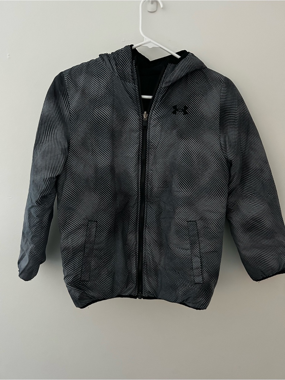 Under Armour Black & Gray Hooded Puffer Jacket